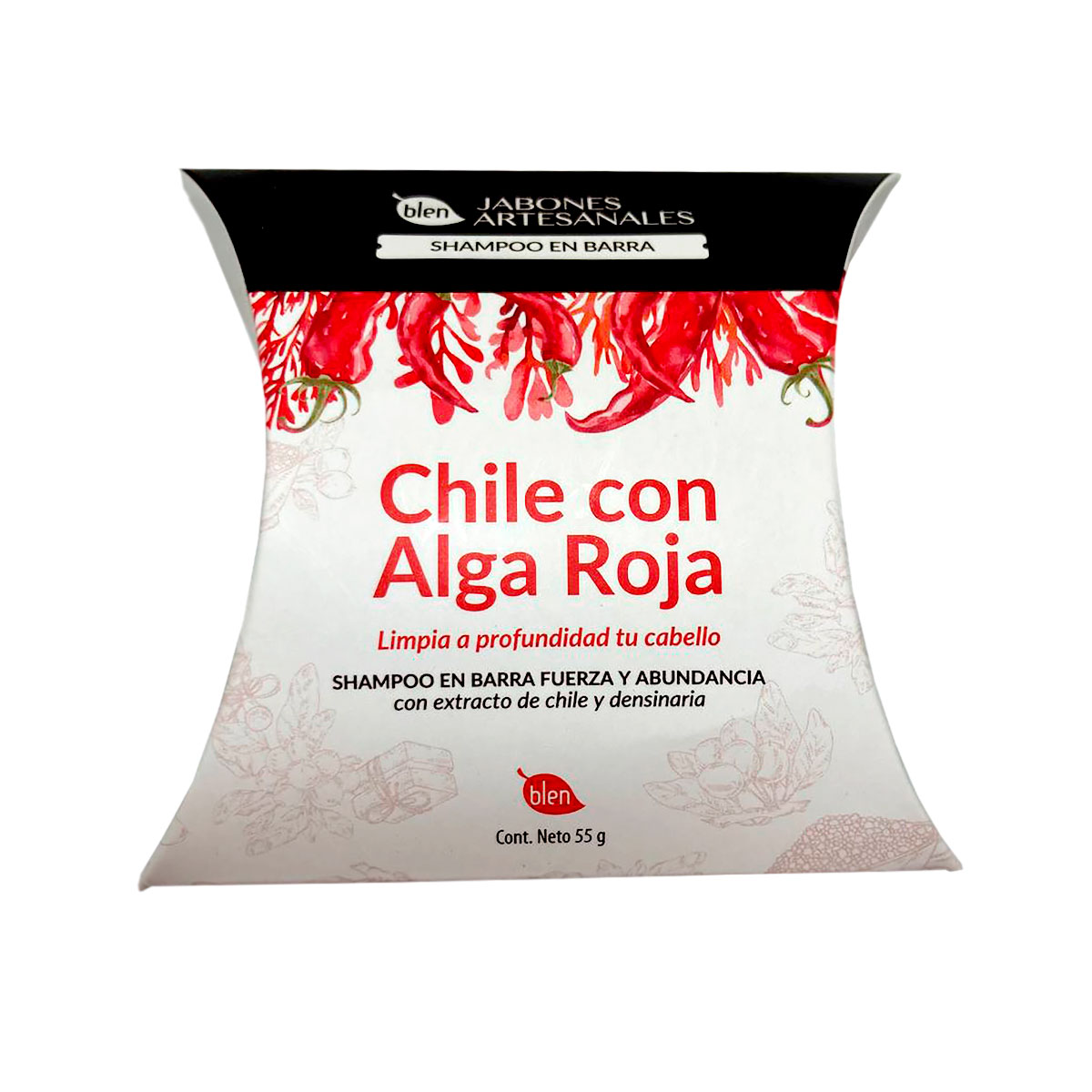 Shampoo en Barra Chile Shampoo en Barra Chile con Alga Roja 55 gr - Imagen 1